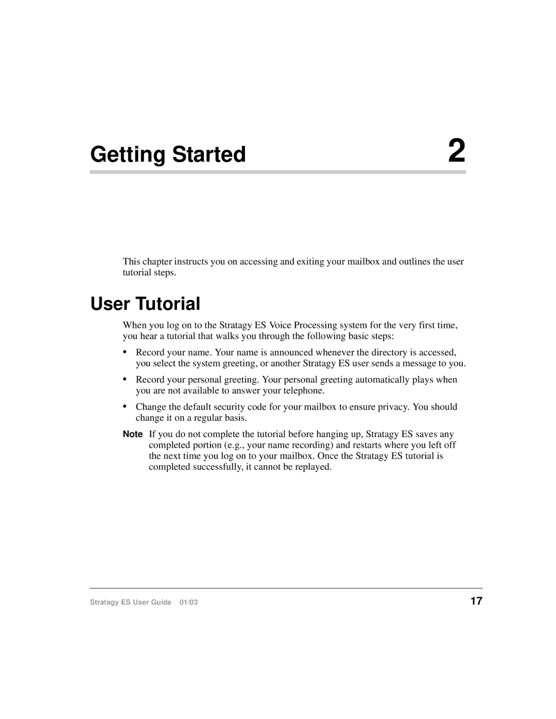 Toshiba ES4, ES96R, ES80 manual Getting Started, User Tutorial 