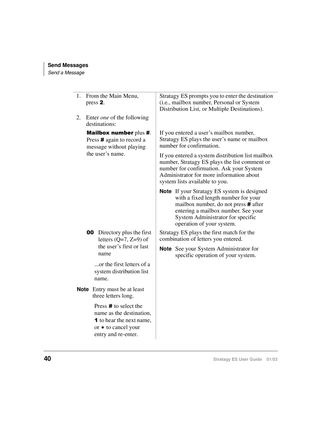 Toshiba ES80, ES4, ES96R manual Send Messages 