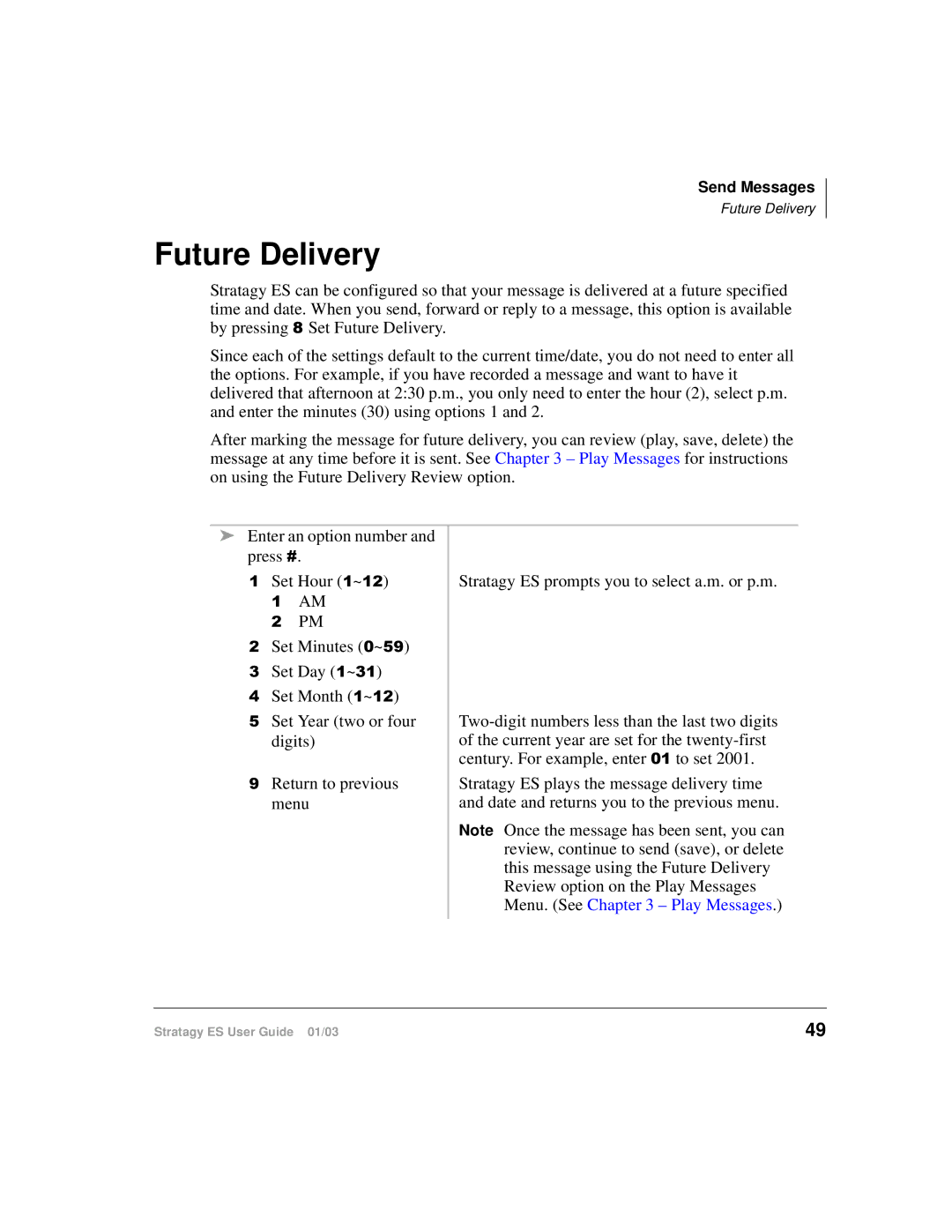 Toshiba ES4, ES96R, ES80 manual Future Delivery 