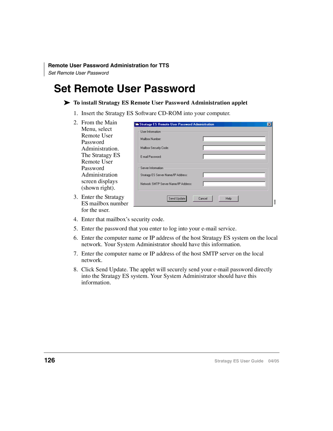 Toshiba IES16, ES48, IES32, ES96R2, ES8 manual Set Remote User Password, 126 