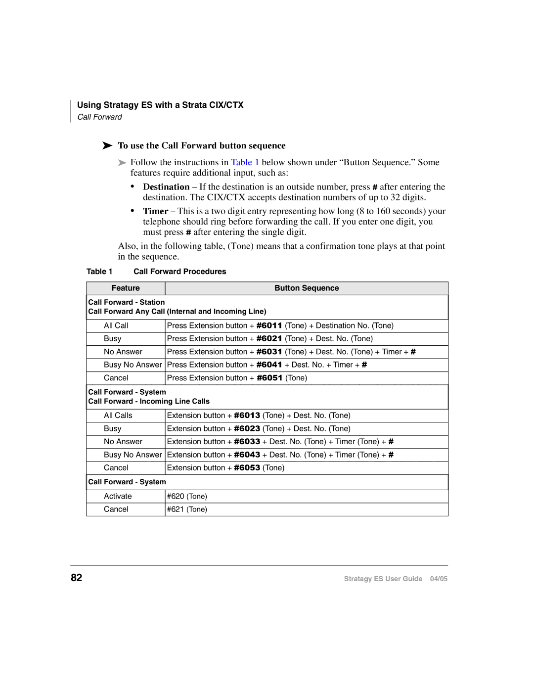 Toshiba ES8, ES48, IES32, ES96R2, IES16 manual ³ To use the Call Forward button sequence 