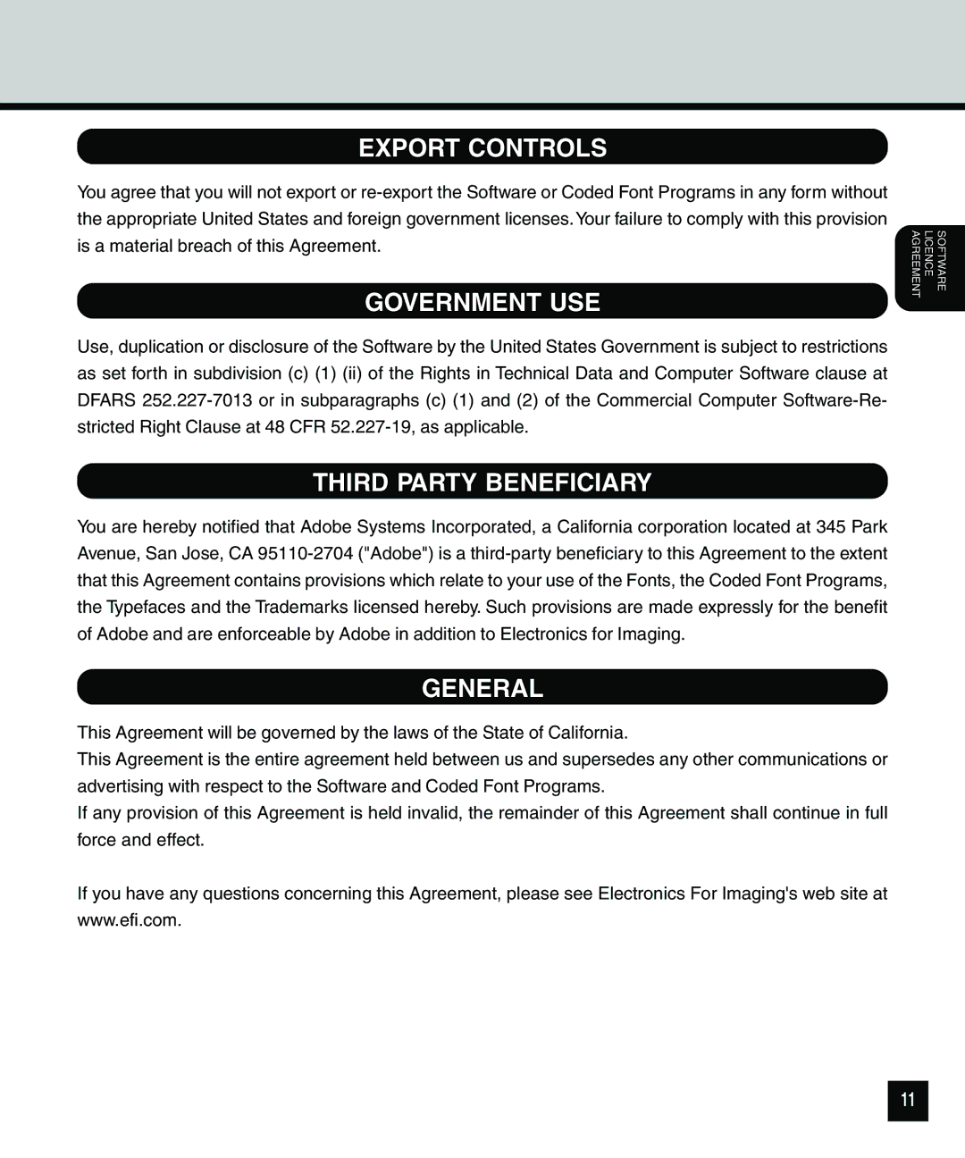 Toshiba e.STUDIO650, e.STUDIO810, e.STUDIO550 quick start Export Controls, Government USE, Third Party Beneficiary, General 