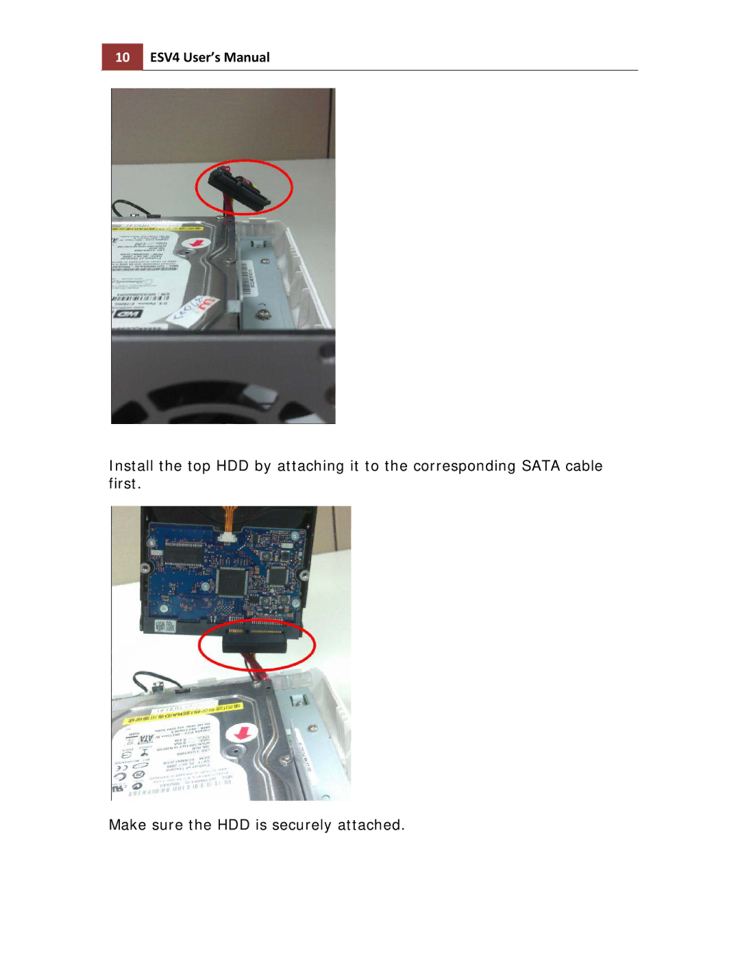 Toshiba ESV41T user manual 10 ESV4 User’s Manual 