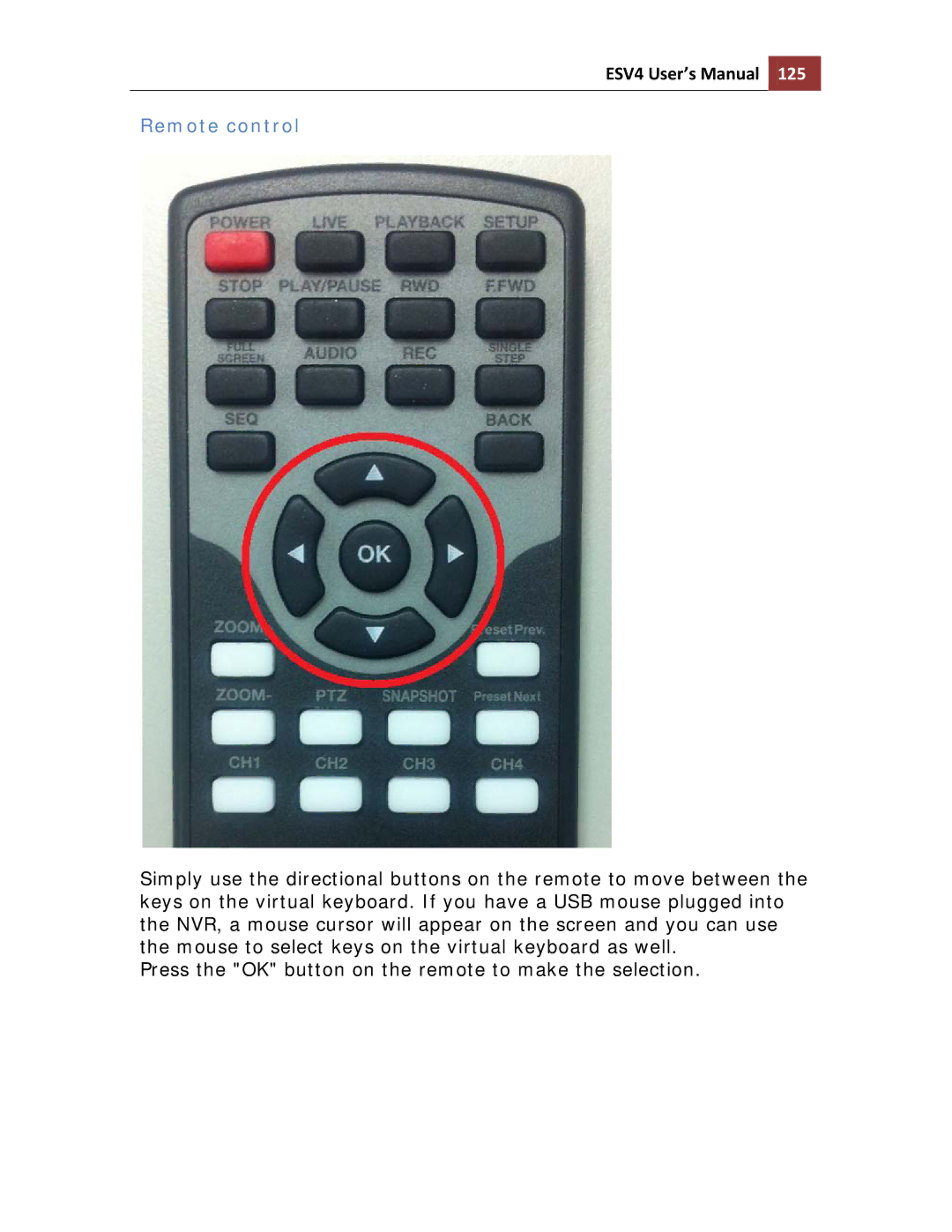 Toshiba ESV41T user manual Remote control 