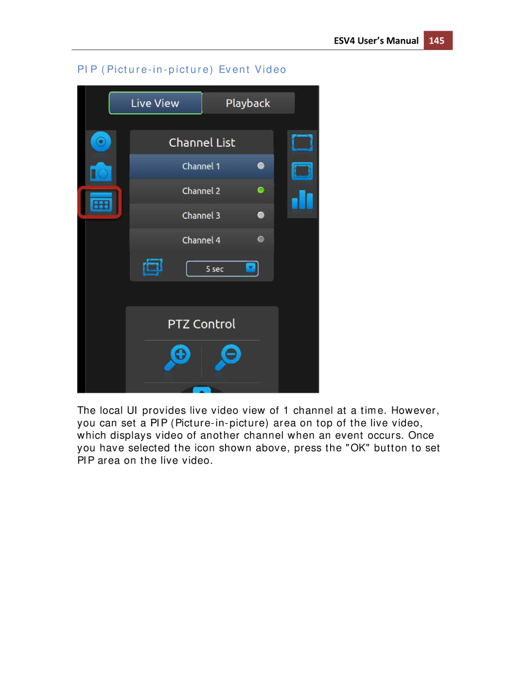 Toshiba ESV41T user manual PIP Picture-in-picture Event Video 