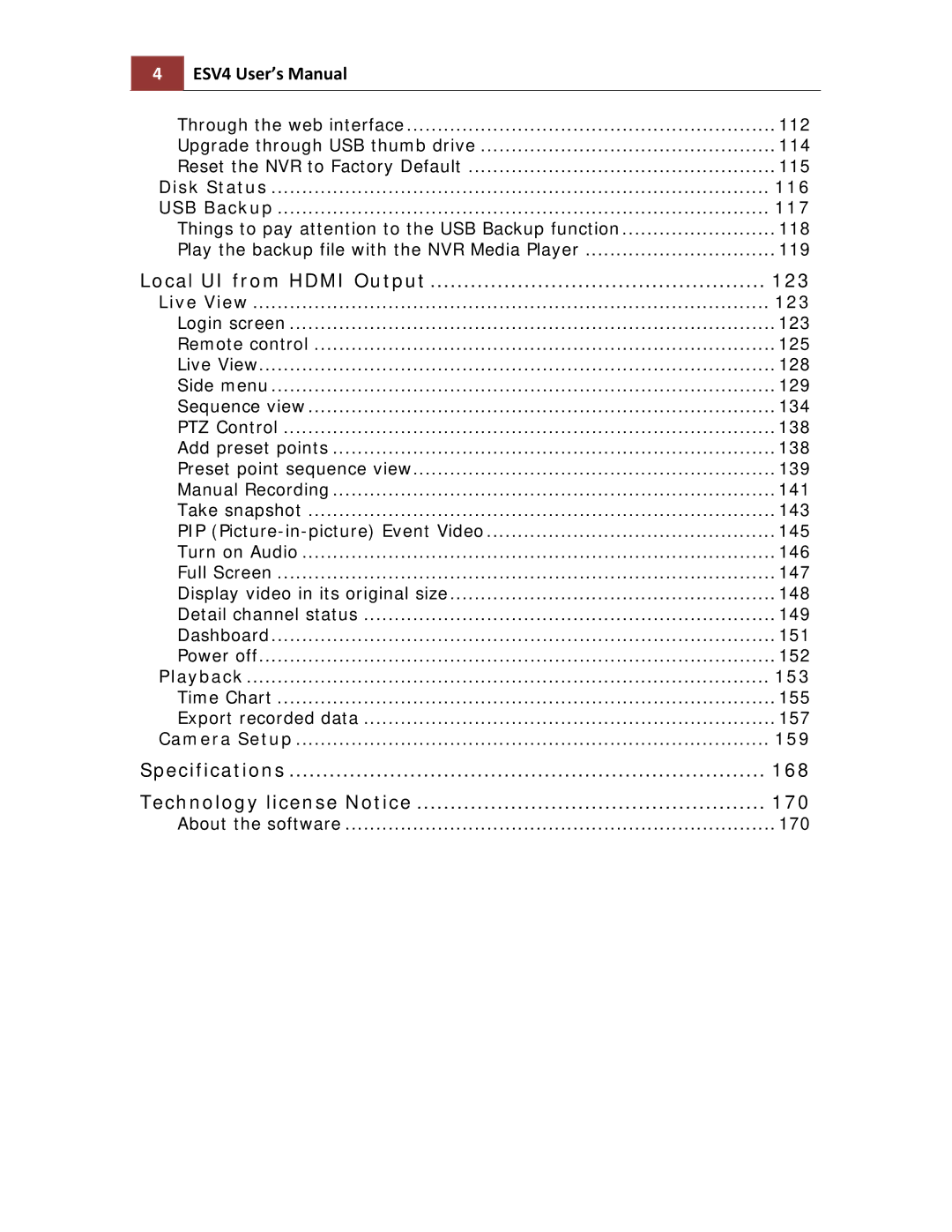 Toshiba ESV41T user manual 168 