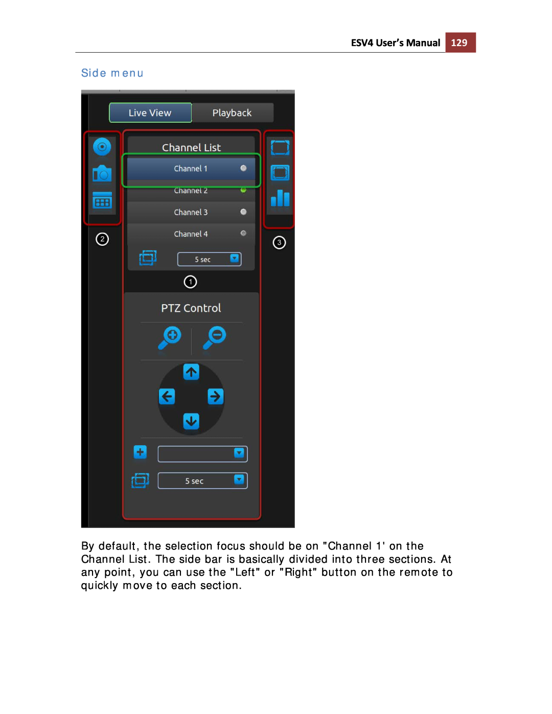 Toshiba ESV41T user manual Side menu, ESV4 User’s Manual 