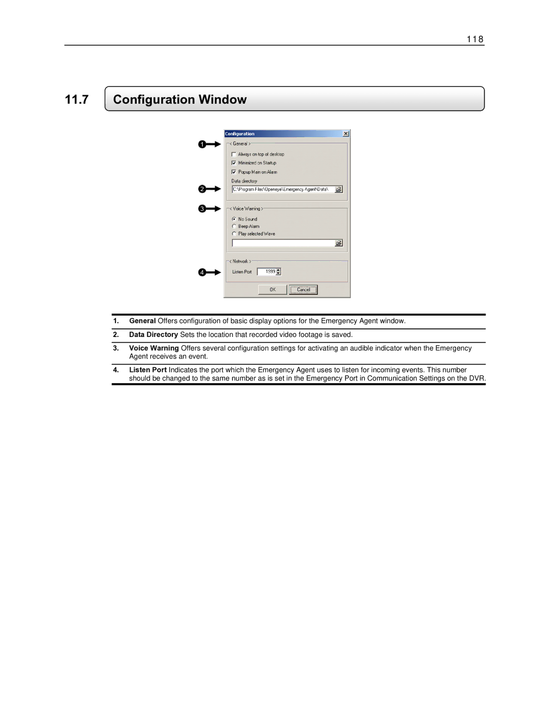 Toshiba EVR32-X, EVR8-X, DVR16-X, DVR8-X, EVR16-X, EVR64-X user manual Configuration Window 