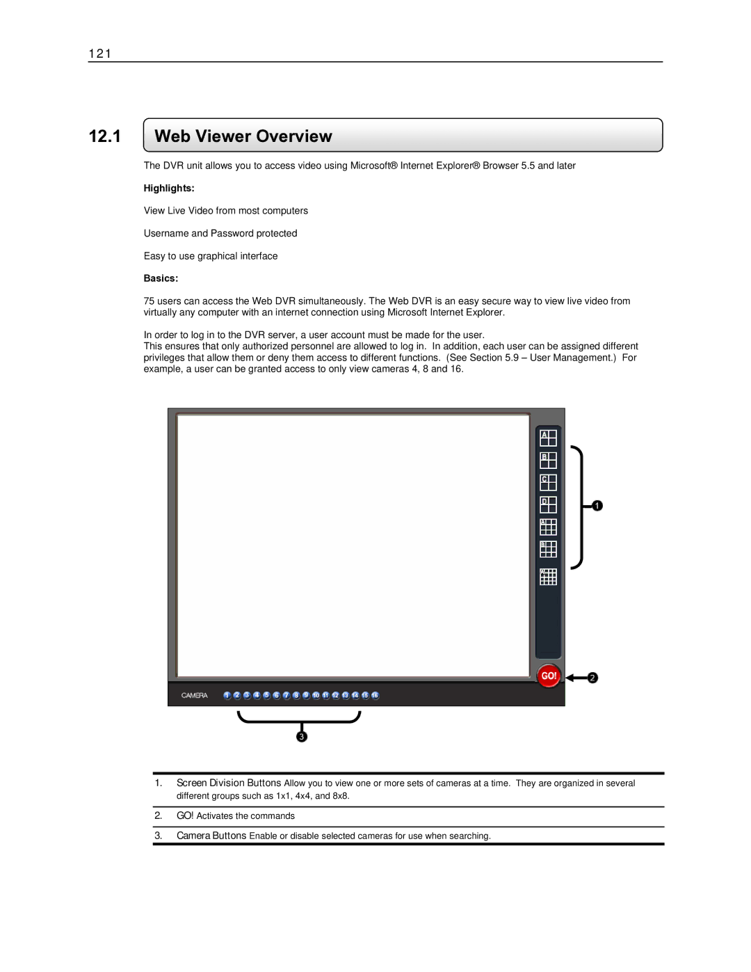 Toshiba EVR16-X, EVR8-X, EVR32-X, DVR16-X, DVR8-X, EVR64-X user manual Web Viewer Overview, Highlights 