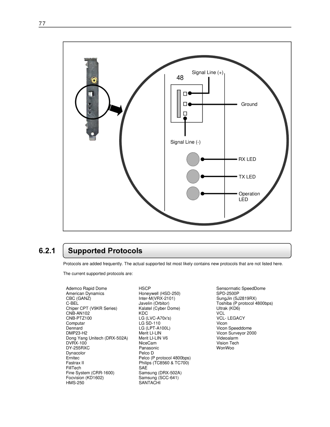 Toshiba DVR16-X, EVR8-X, EVR32-X, DVR8-X, EVR16-X, EVR64-X user manual Supported Protocols, Bel 