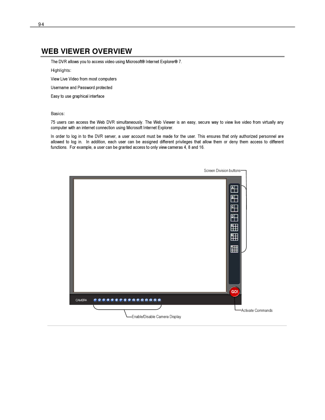 Toshiba HVR16-X, EVR8-X, EVR32-X, HVR32-X, HVR8-X, EVR16-X user manual WEB Viewer Overview, Highlights, Basics 