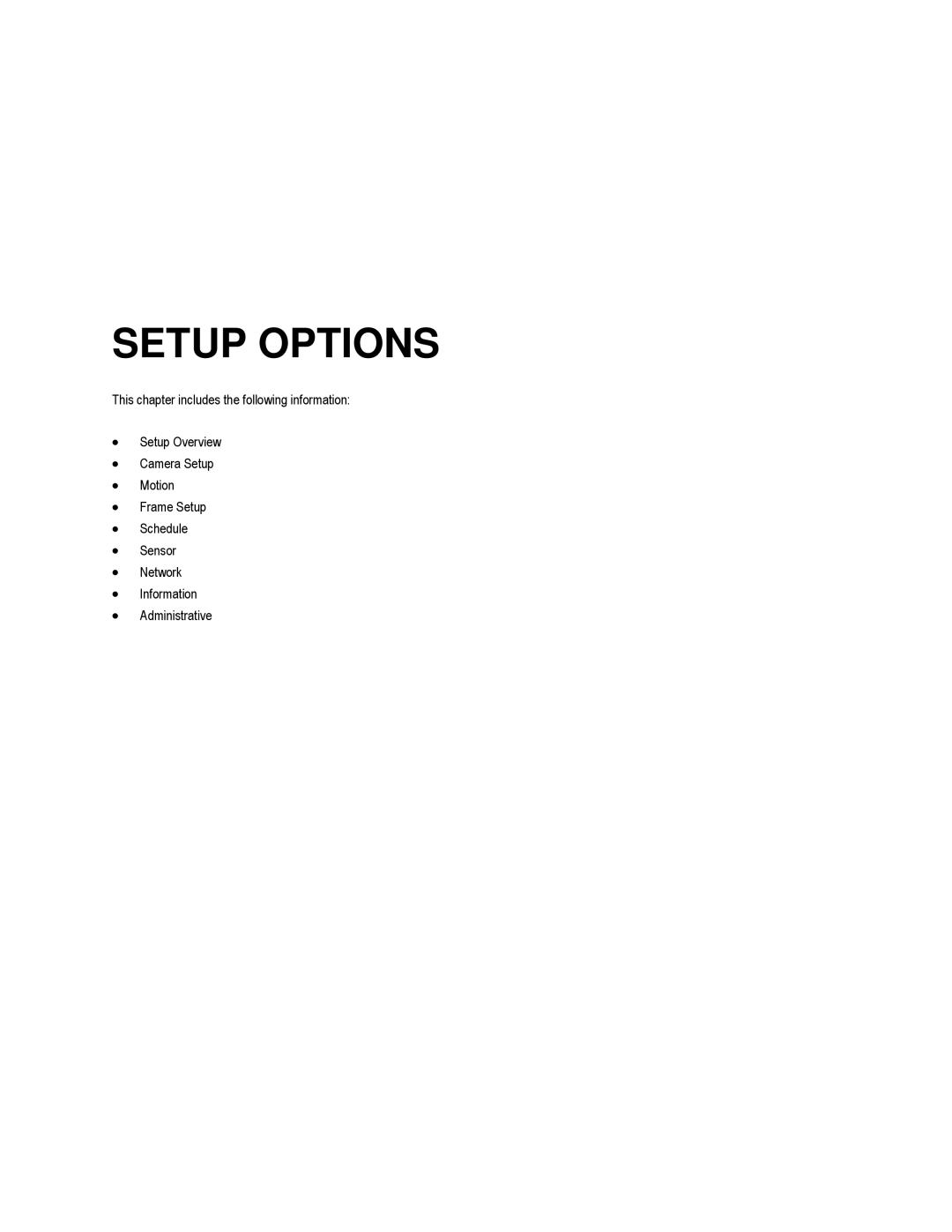 Toshiba EVR16-X, EVR8-X, EVR32-X, HVR32-X, HVR8-X, HVR16-X user manual Setup Options 