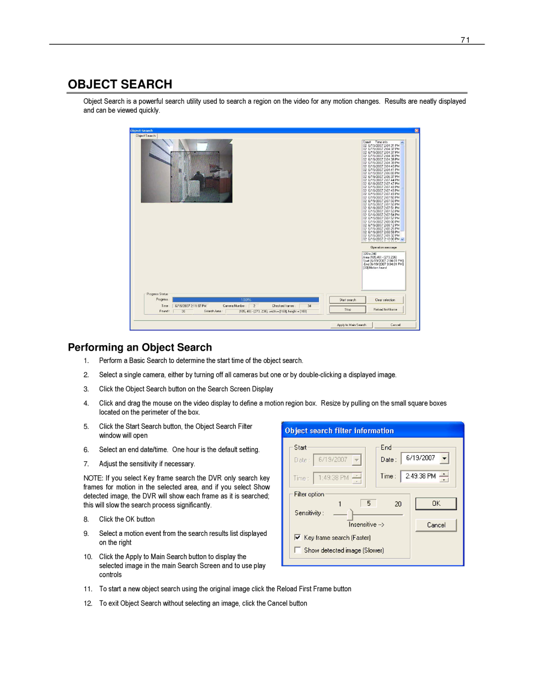 Toshiba EVR16-X, EVR8-X, EVR32-X, HVR32-X, HVR8-X, HVR16-X user manual Performing an Object Search 