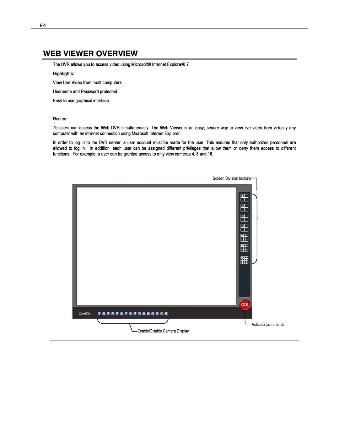 Toshiba HVR16-X, EVR8-X, EVR32-X, HVR32-X, HVR8-X, EVR16-X user manual Web Viewer Overview, Highlights, Basics 