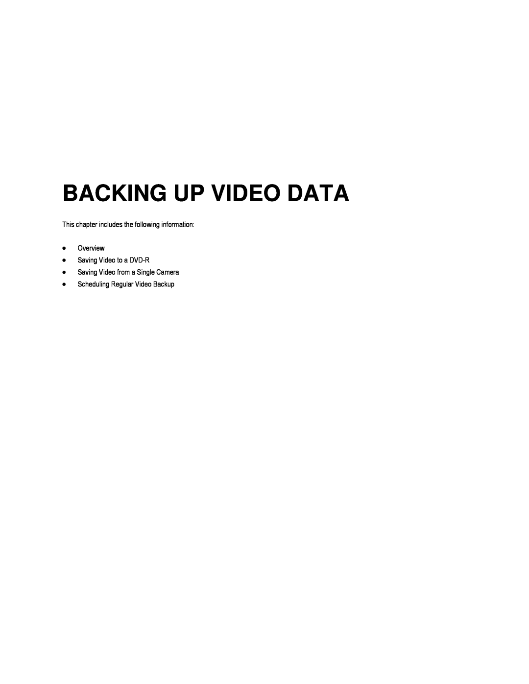 Toshiba HVR8-X, EVR8-X, EVR32-X, HVR32-X Backing Up Video Data, This chapter includes the following information Overview 