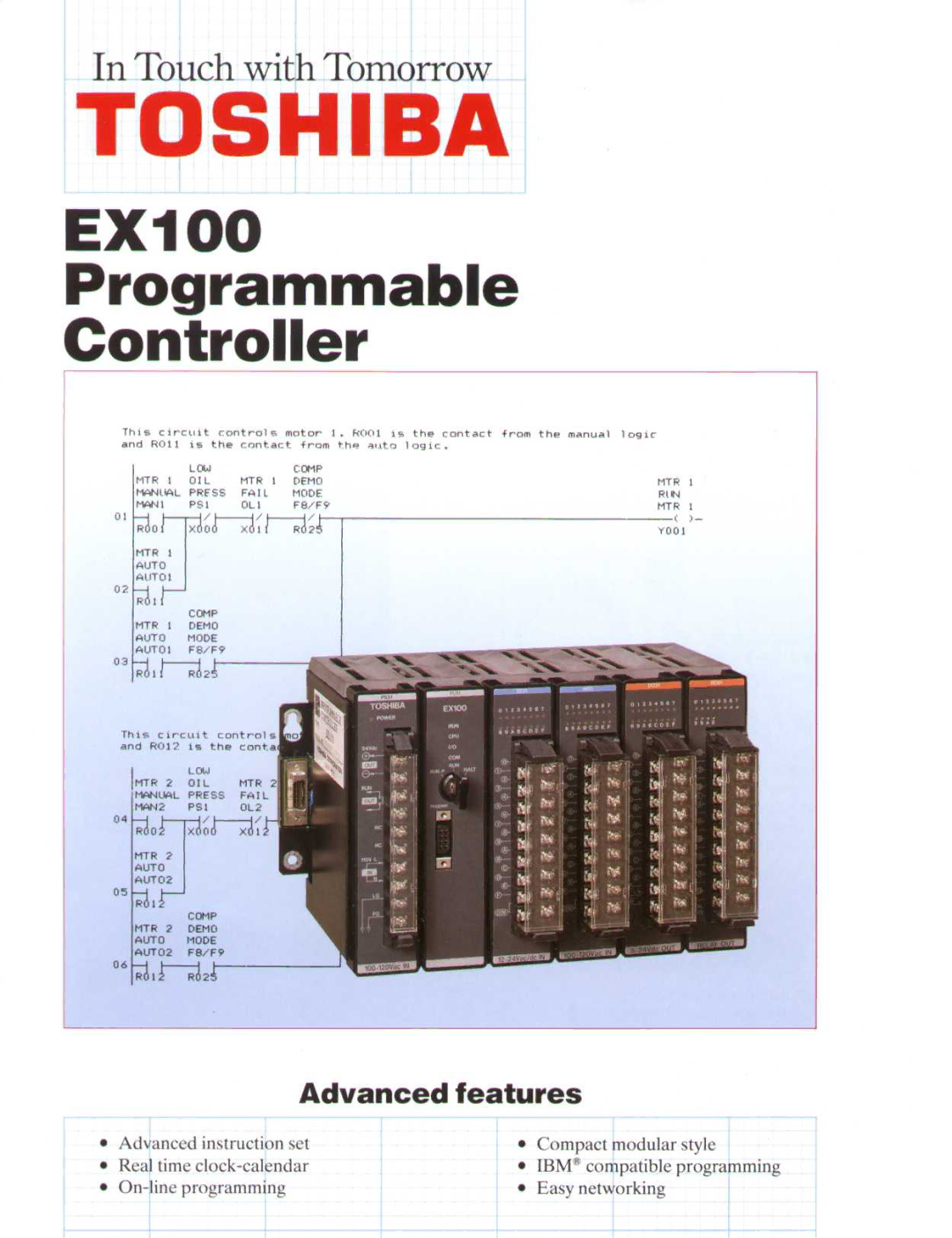 Toshiba manual Toshiba, EX100 Programmable Controller 