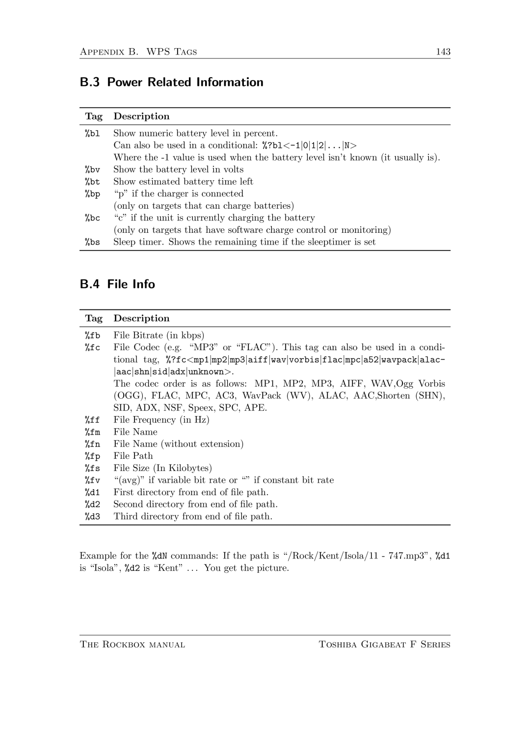 Toshiba F Series manual Power Related Information, File Info 