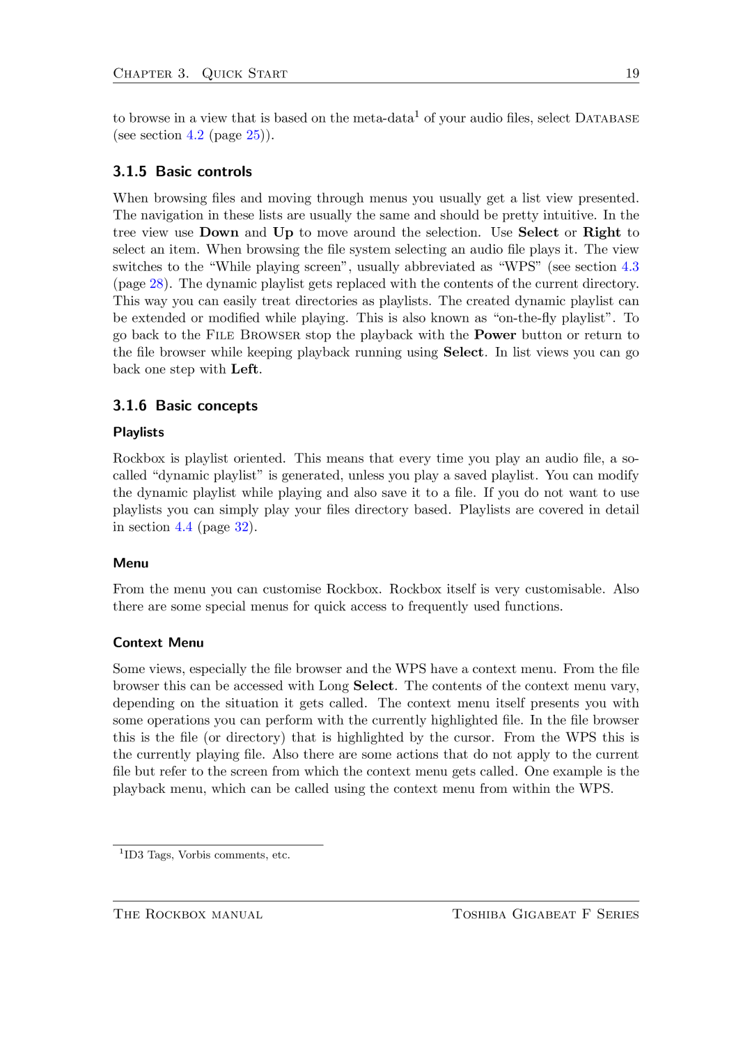 Toshiba F Series manual Basic controls, Basic concepts 