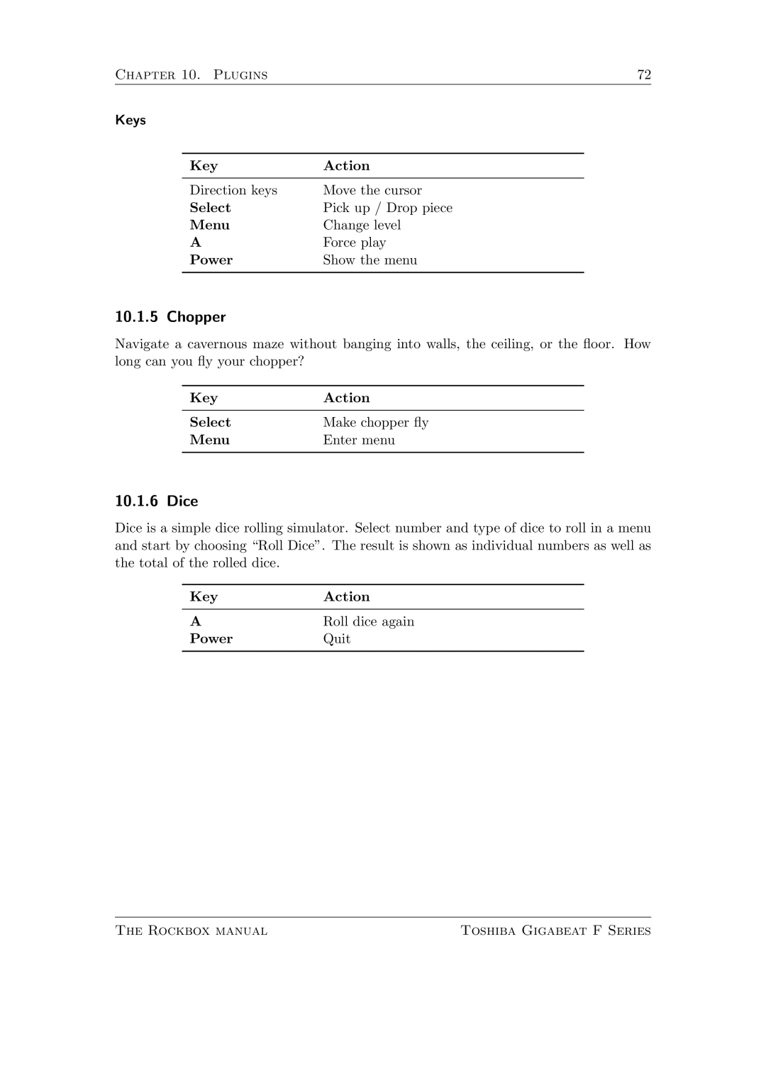 Toshiba F Series manual Chopper, Dice 