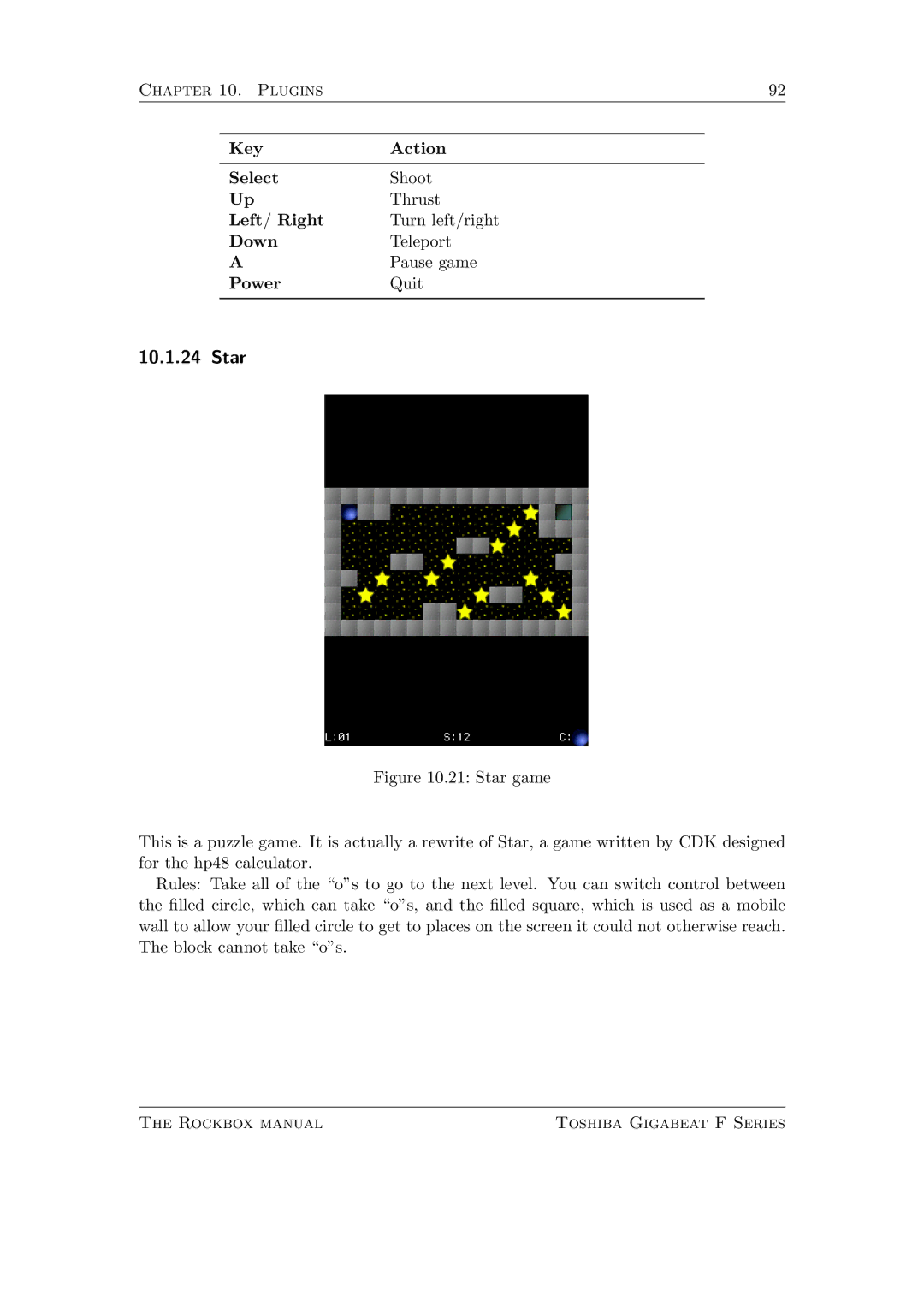 Toshiba F Series manual Star 