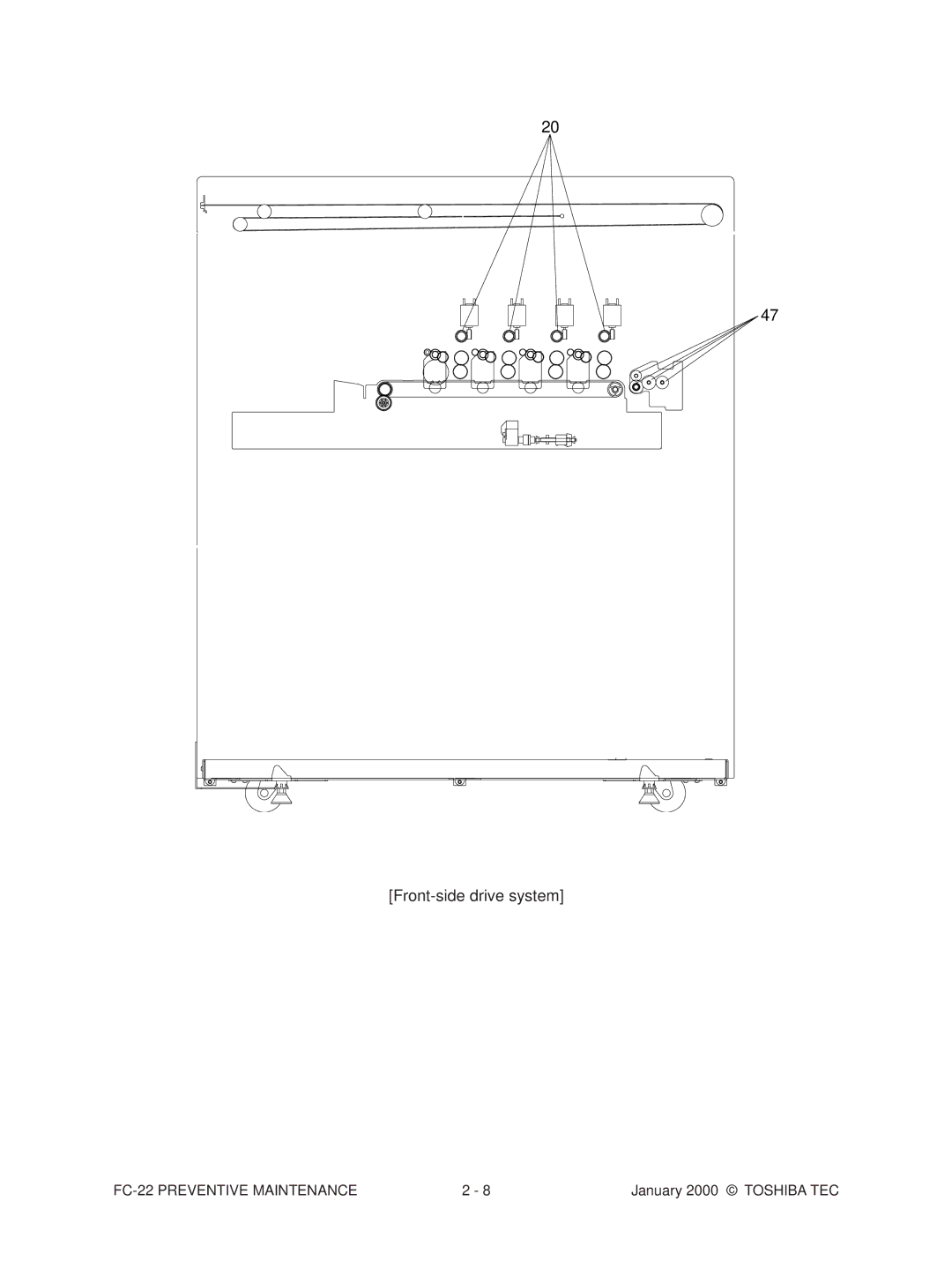 Toshiba FC-22 manual Front-side drive system 