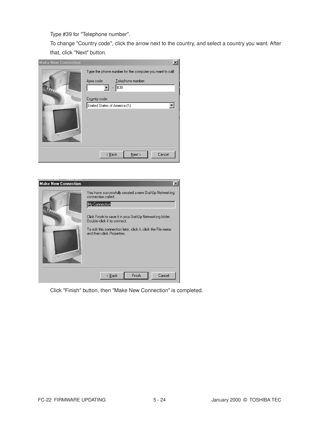 Toshiba manual FC-22 Firmware Updating 