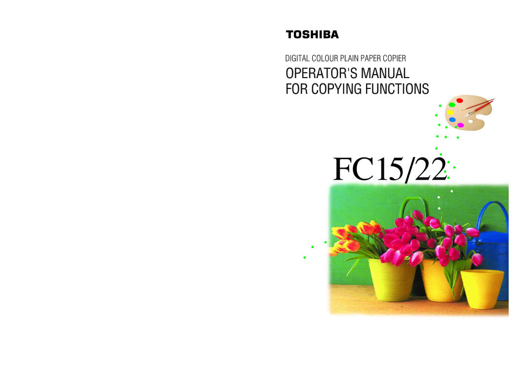 Toshiba FC22 manual FC15/22 