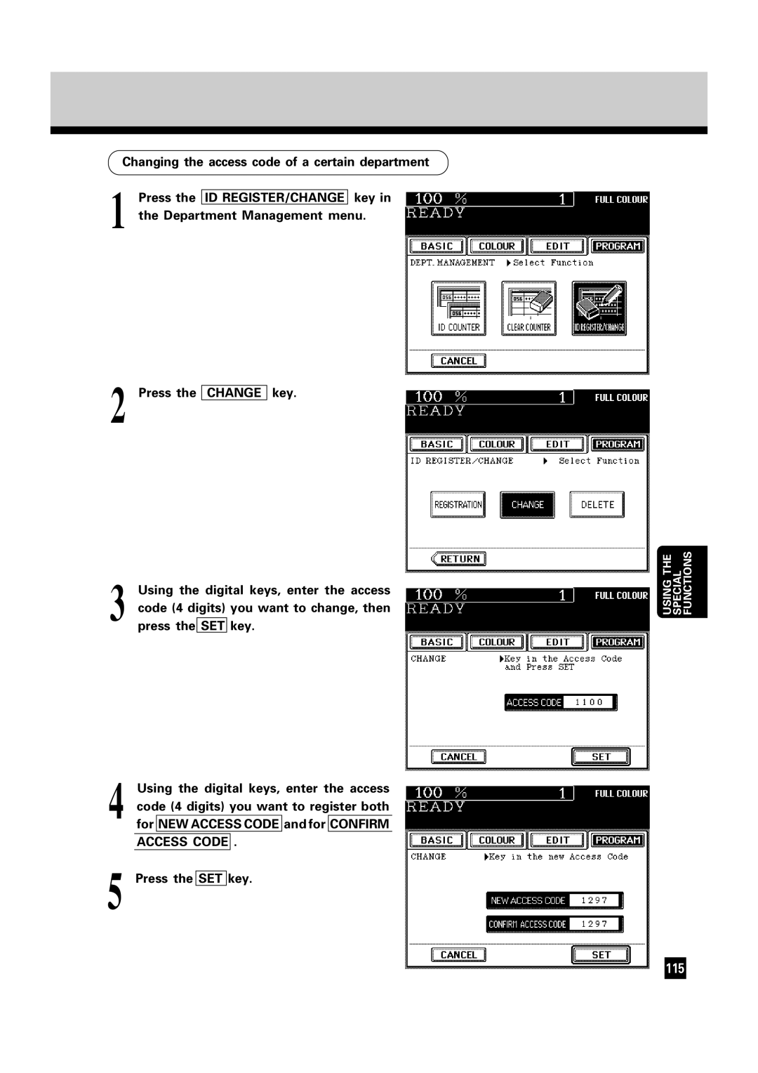 Toshiba FC22, FC15 manual 115 