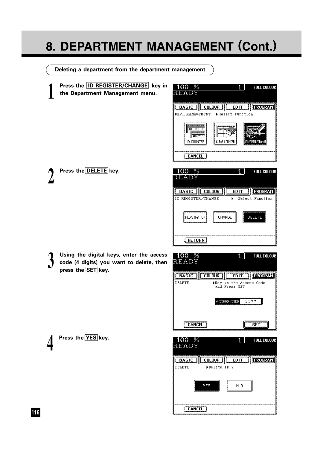 Toshiba FC15, FC22 manual 116 