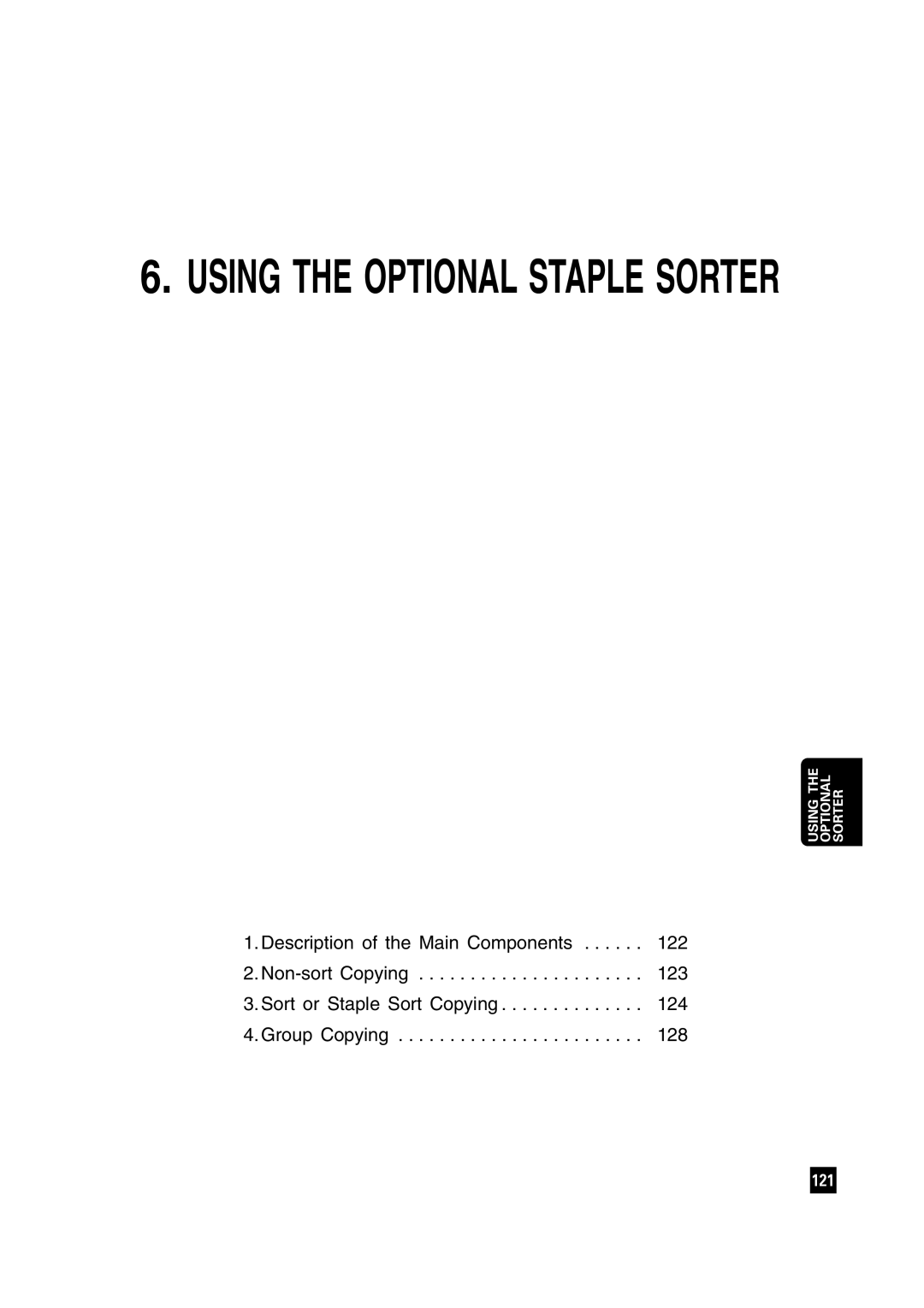 Toshiba FC22, FC15 manual Using the Optional Staple Sorter 