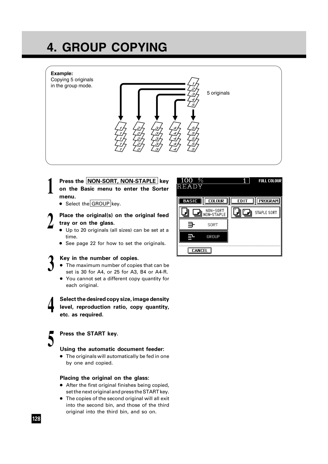 Toshiba FC15, FC22 manual Group Copying 