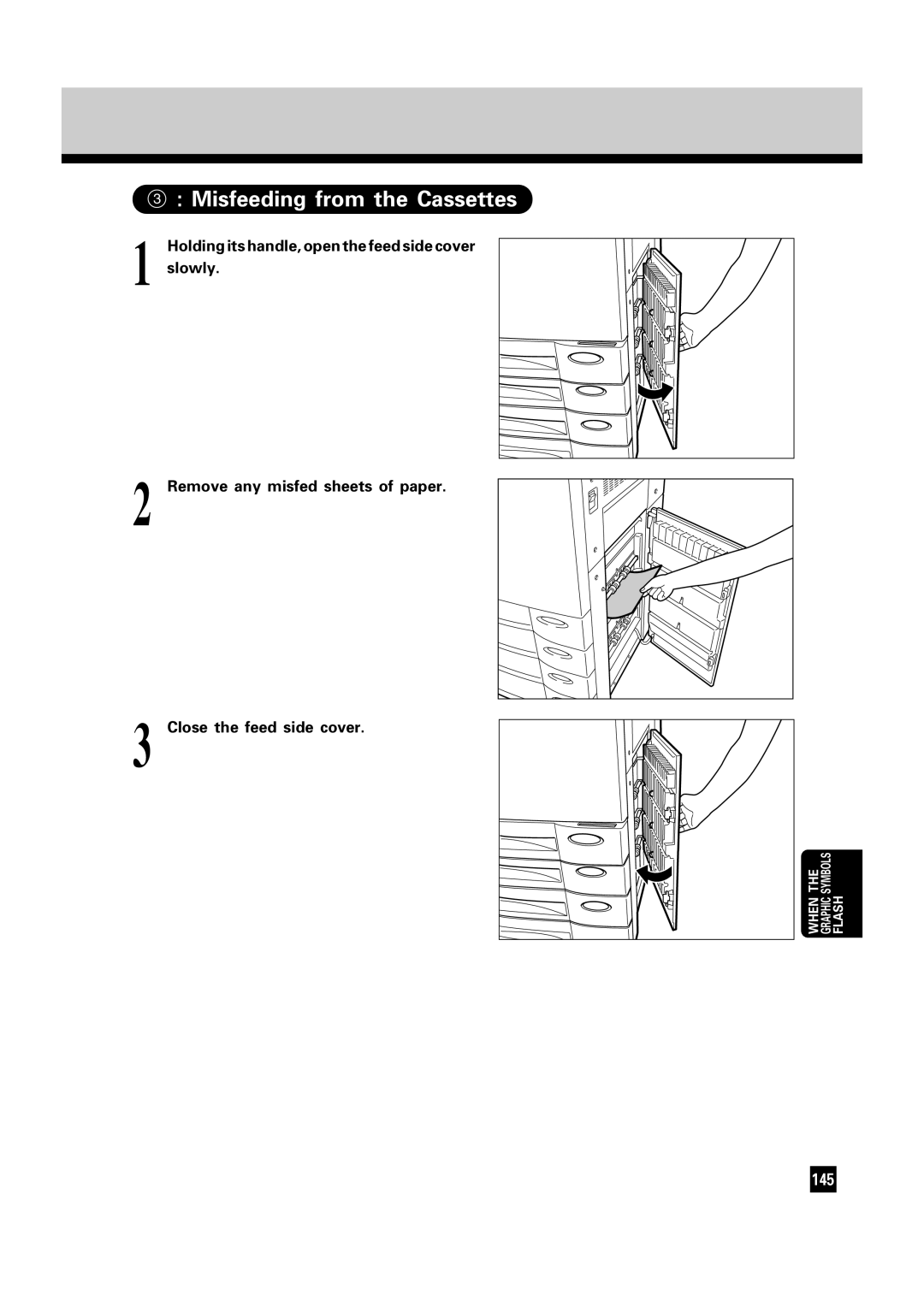 Toshiba FC22, FC15 manual Misfeeding from the Cassettes 