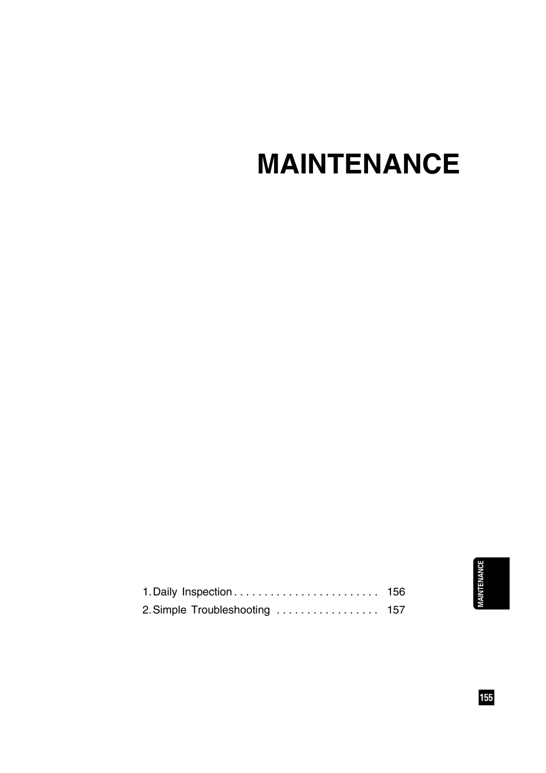 Toshiba FC22, FC15 manual Maintenance 