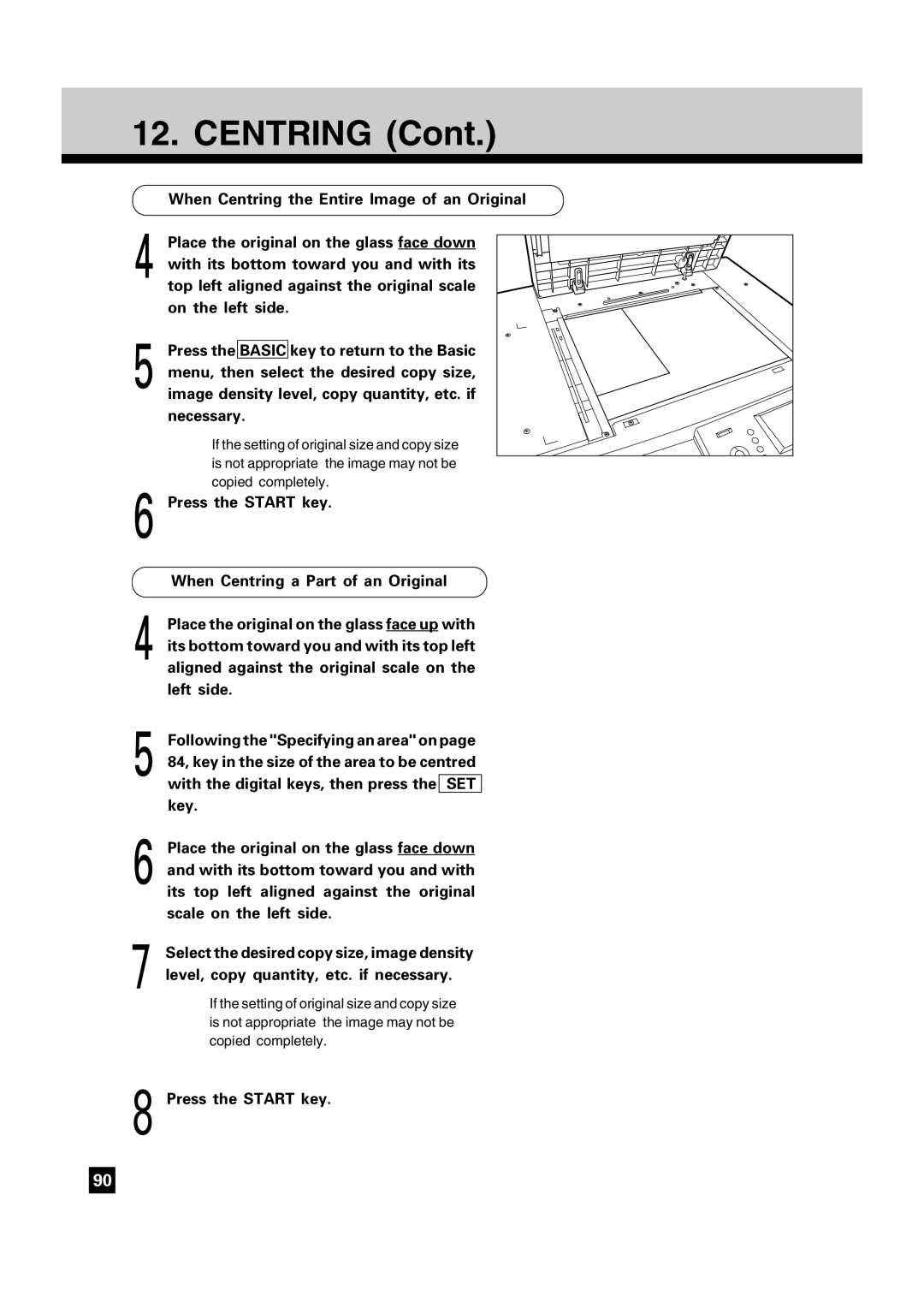 Toshiba FC15, FC22 manual Press the Start key 