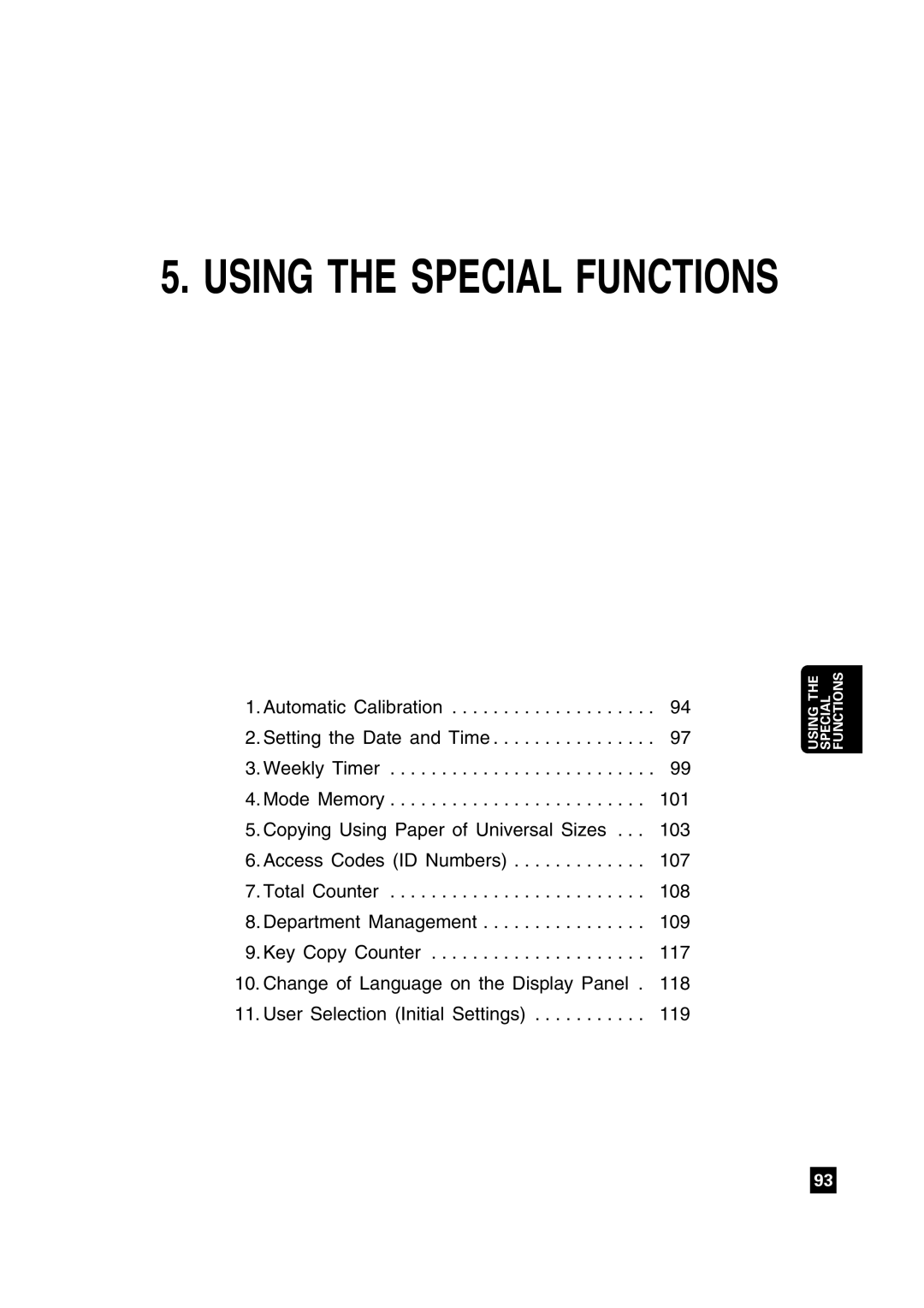 Toshiba FC22, FC15 manual Using the Special Functions 