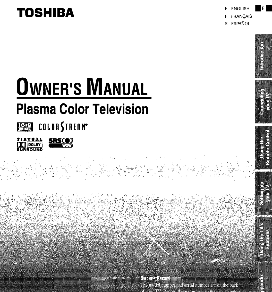 Toshiba Flat Panel Television owner manual Ownersmanual 