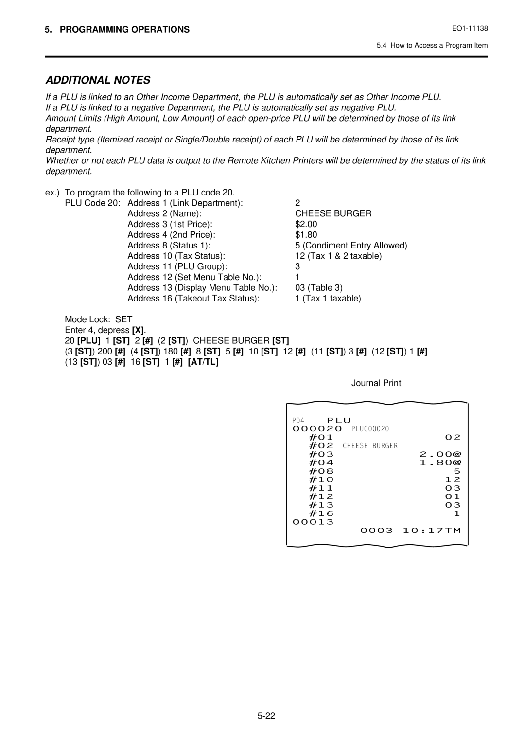 Toshiba FS-2600-1 owner manual #02 Cheese Burger 