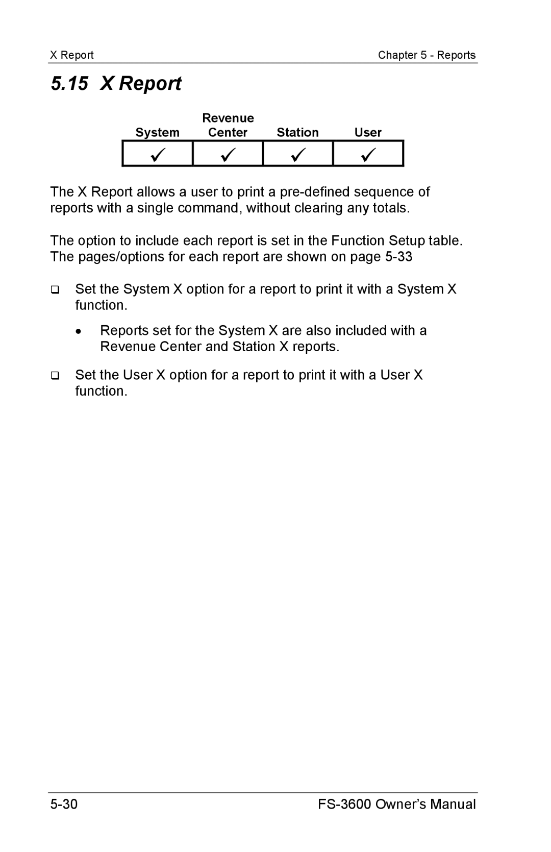 Toshiba FS-3600 owner manual Report 