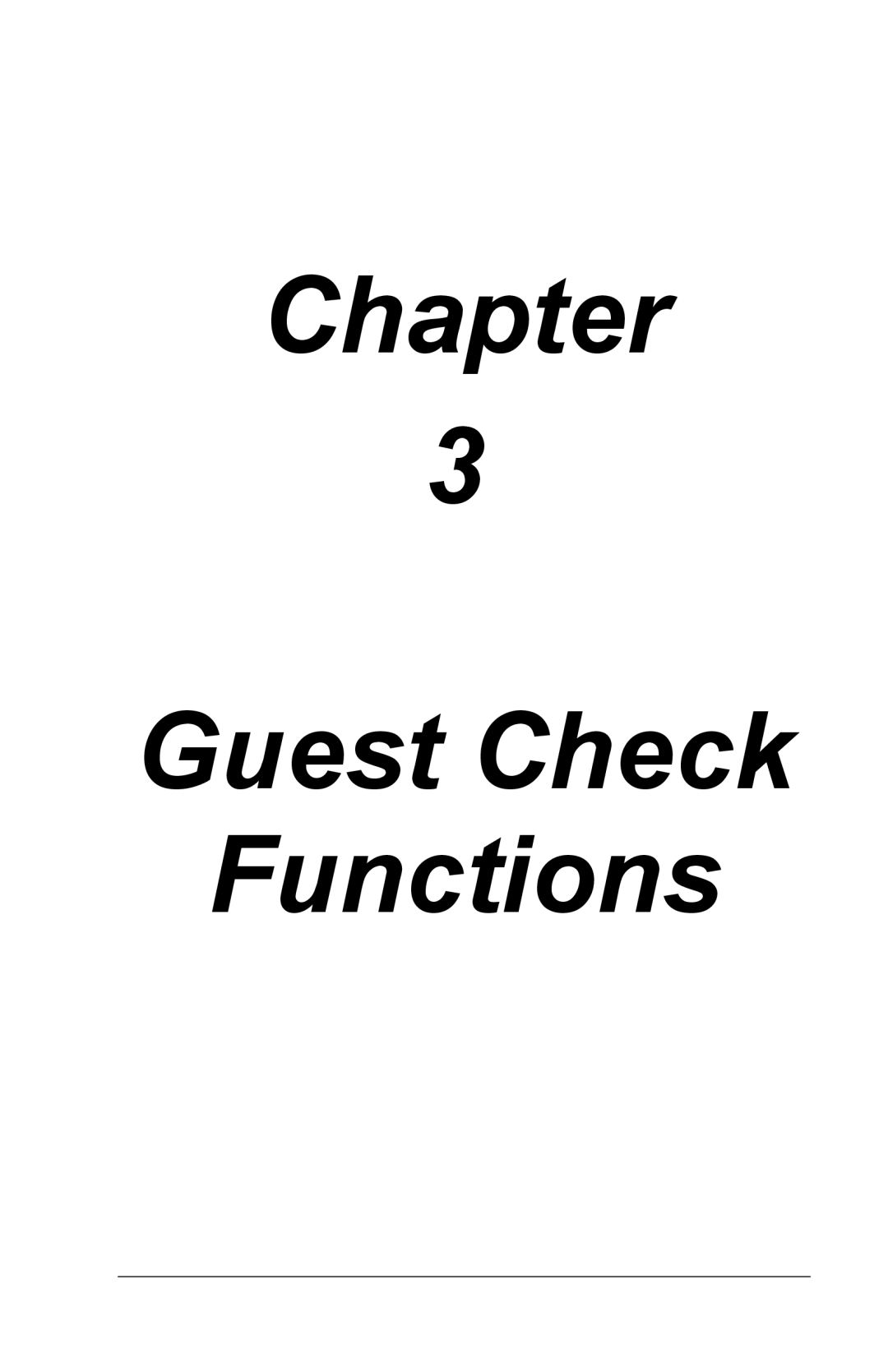 Toshiba FS-3600 owner manual Chapter Guest Check Functions 