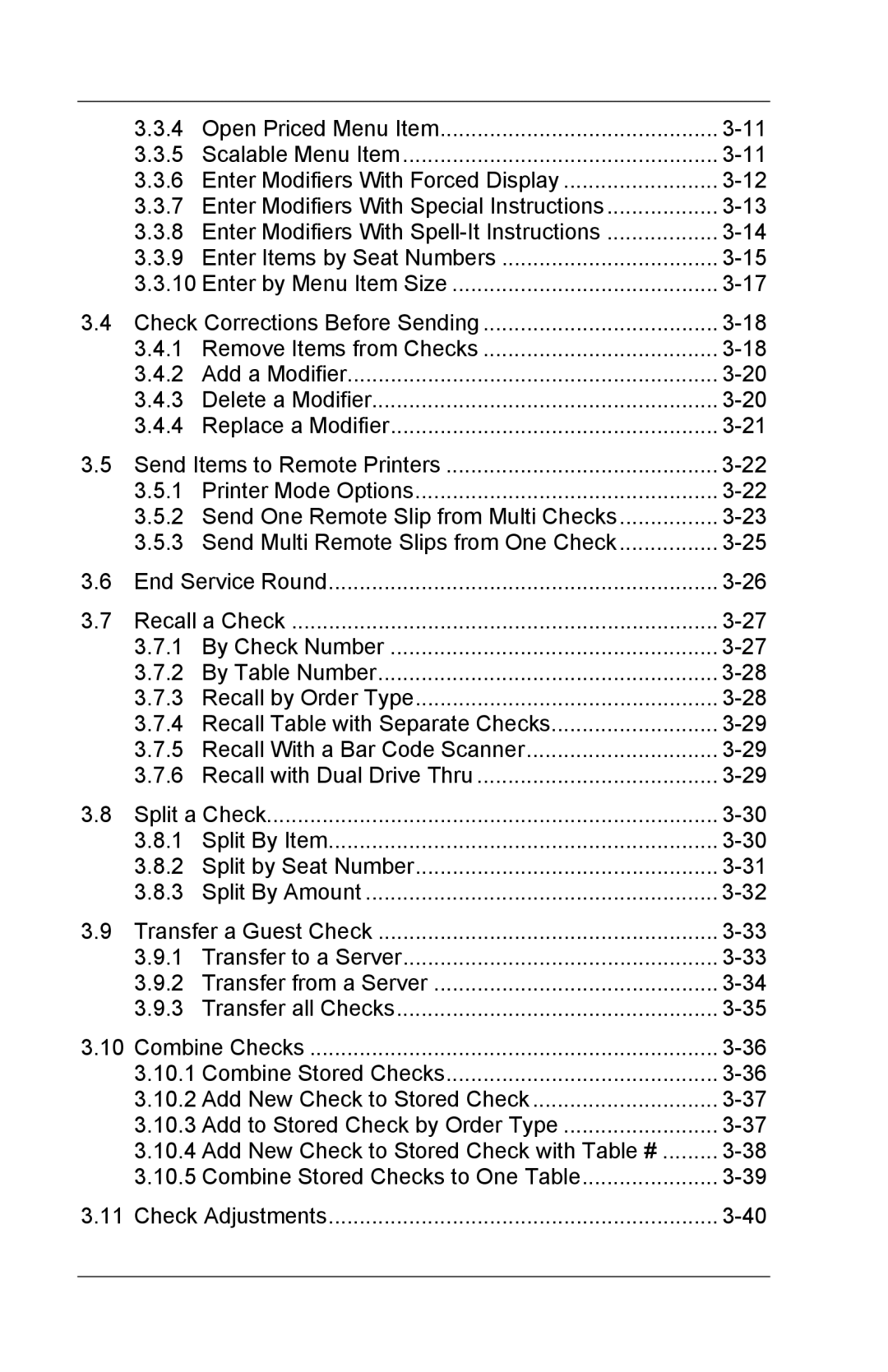 Toshiba FS-3600 owner manual Remove Items from Checks 