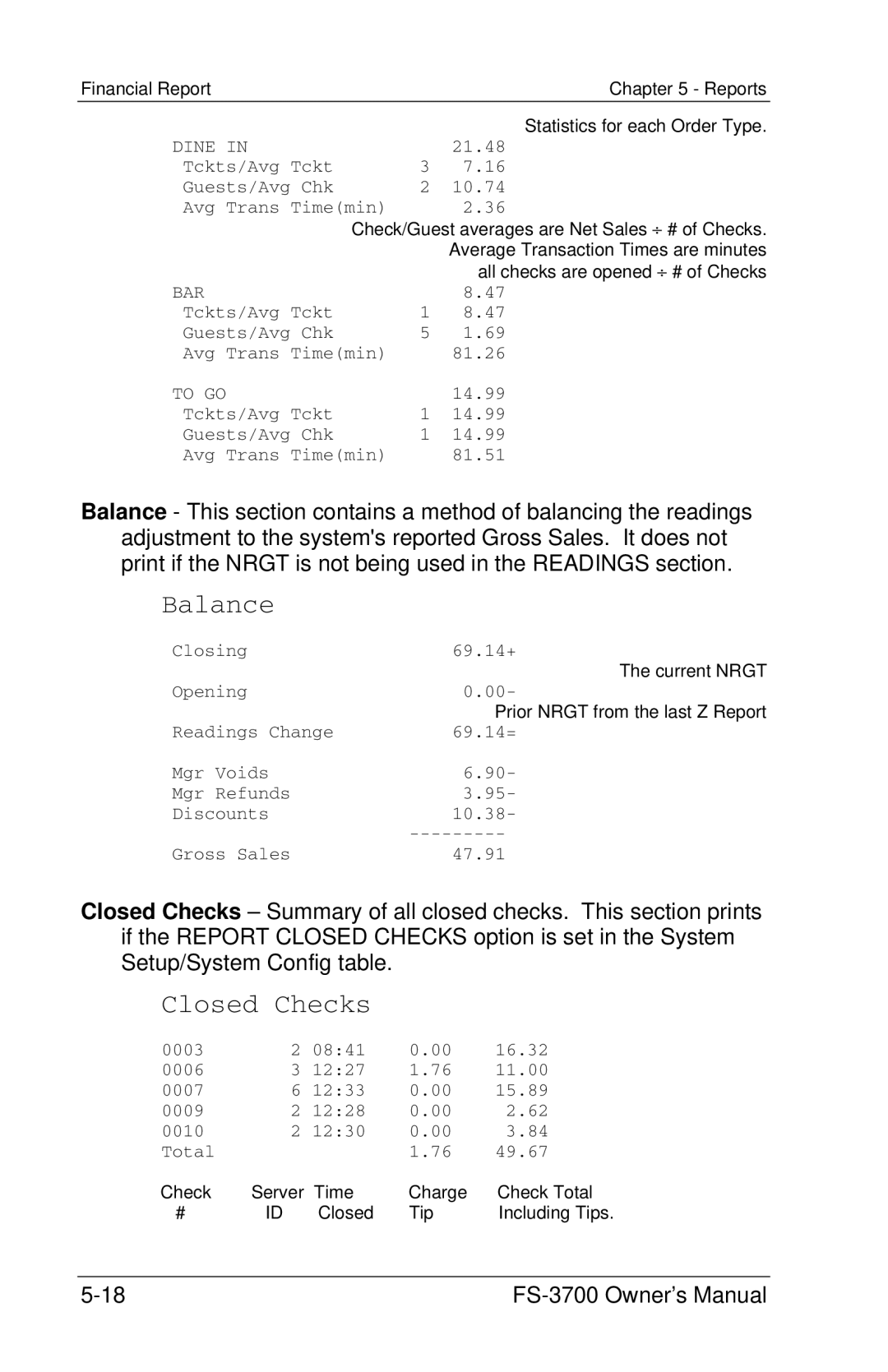 Toshiba FS-3700 Series owner manual Balance 