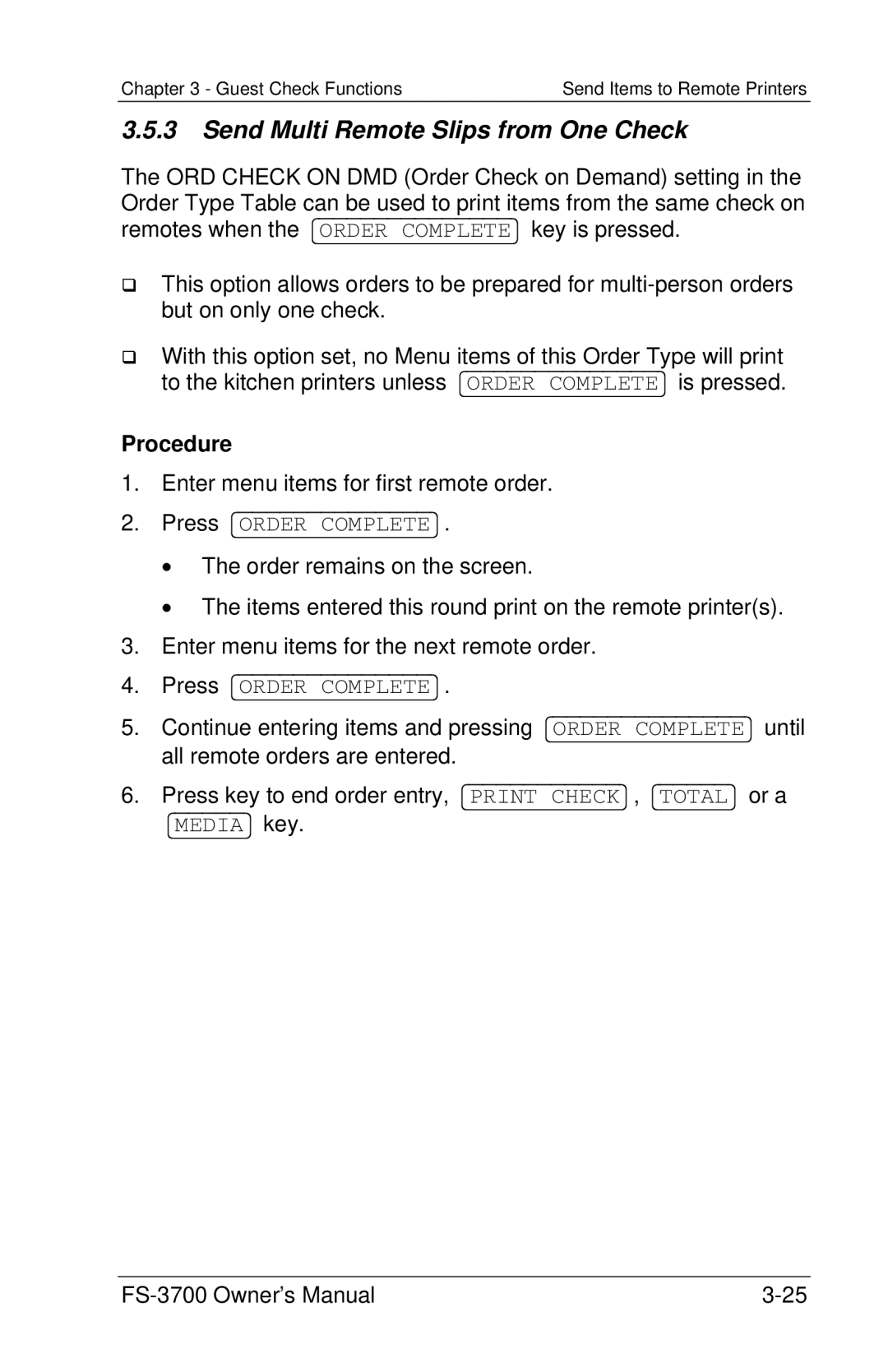 Toshiba FS-3700 Series owner manual Send Multi Remote Slips from One Check, Procedure 