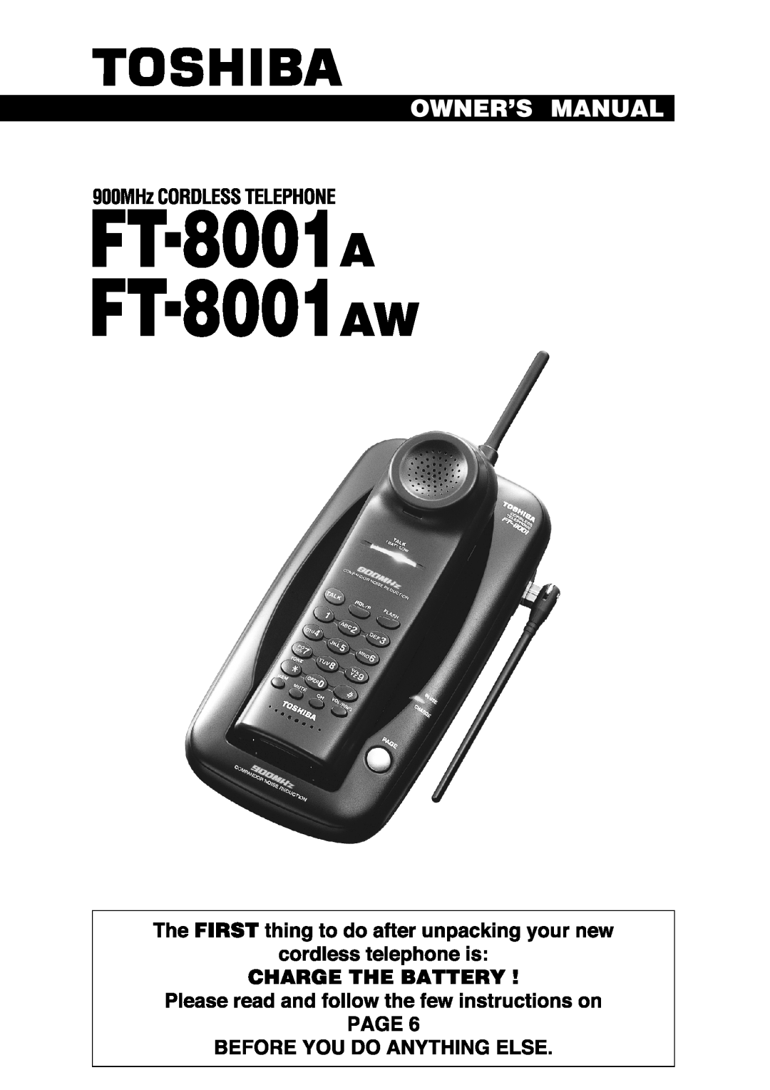 Toshiba FT-8001 AW manual 