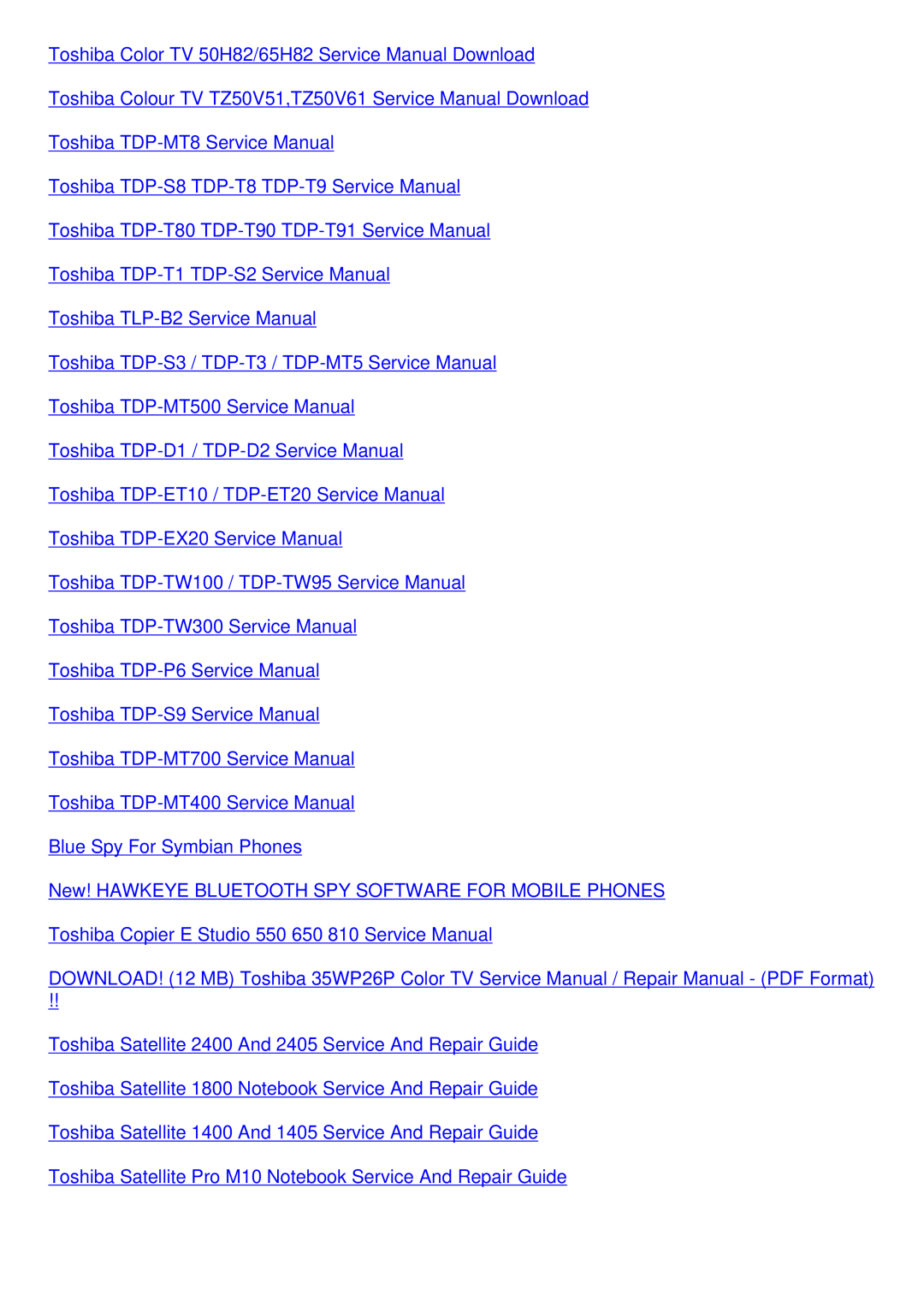 Toshiba Ft8981 user manual 