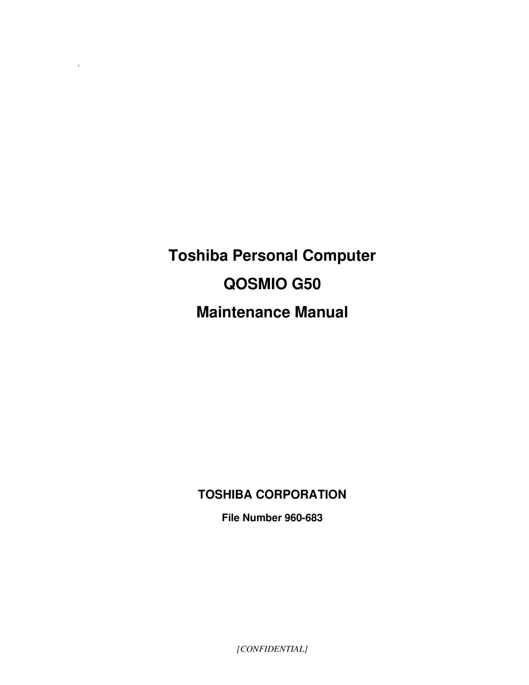 Toshiba manual Qosmio G50, File Number 