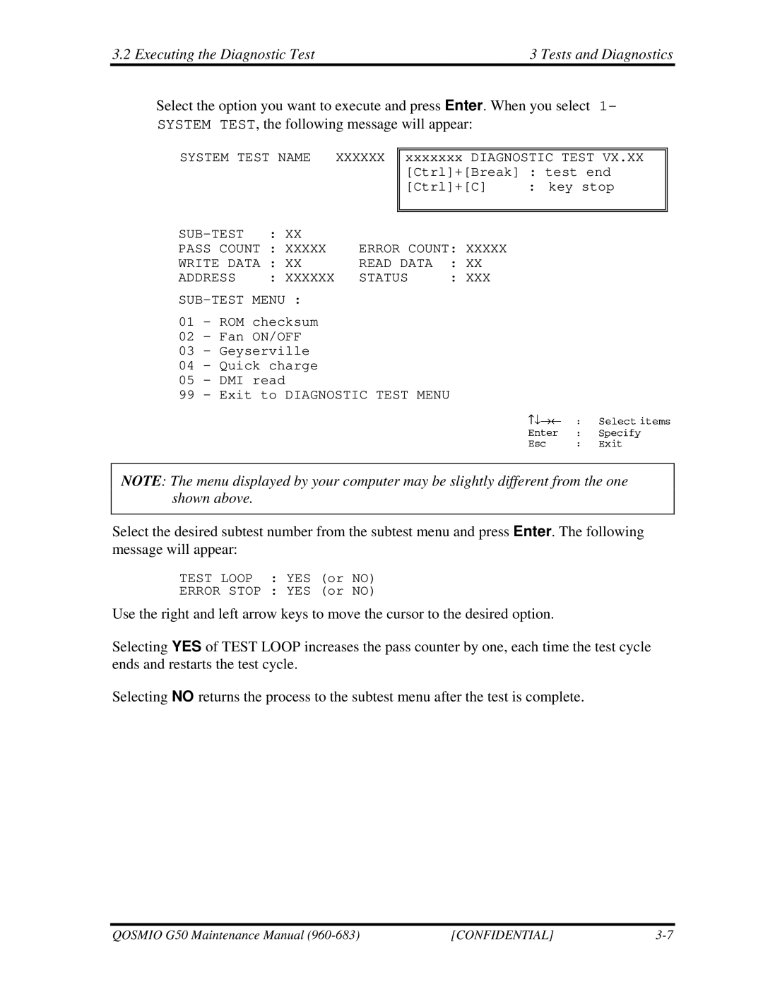 Toshiba G50 manual System Test Name 