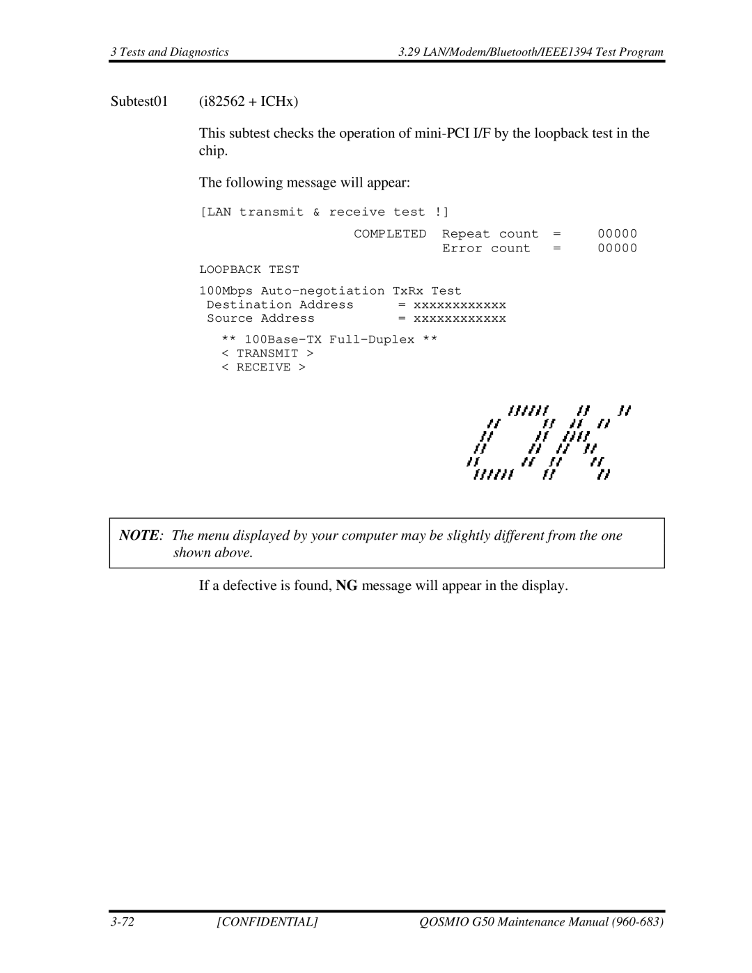 Toshiba G50 manual Receive 