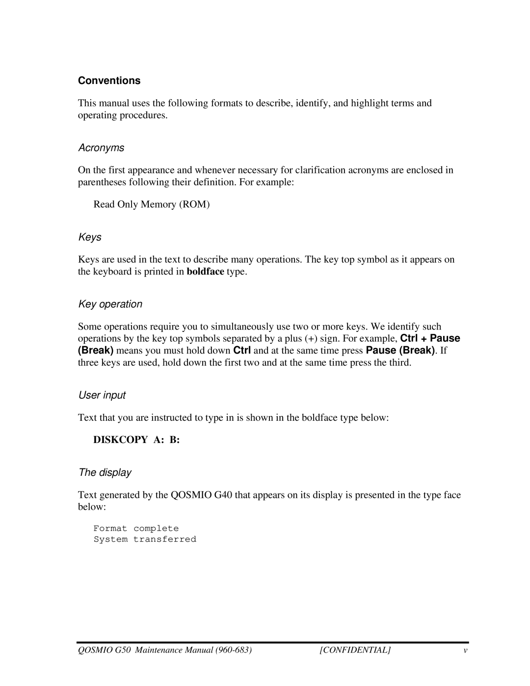 Toshiba G50 manual Conventions, Acronyms 