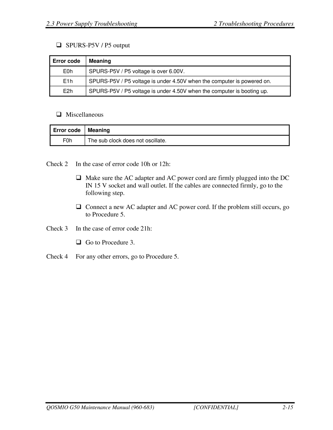 Toshiba G50 manual ‰ Miscellaneous 