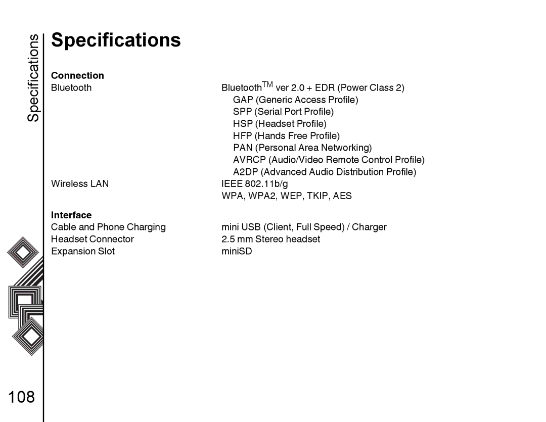 Toshiba G500 manual Connection, Interface 